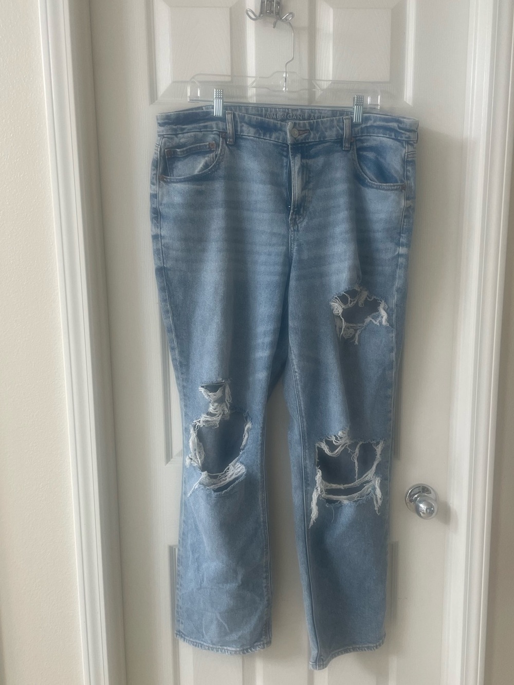 American Eagle Outfitters Light Blue Distressed Women's Jeans 18 LONG